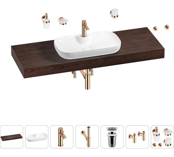 Раковина Wellsee 60 см со столешницей 140 смCroquis 2.0в наборе 10 в 1 201008829 1