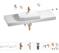 Раковина Wellsee 60 см со столешницей 140 см Croquis 2.0 201008834 в наборе 10 в 1