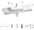 Раковина Wellsee 60 см со столешницей 140 см Croquis 2.0 201008831 в наборе 10 в 1 1
