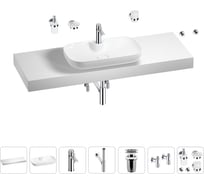 Раковина Wellsee 60 см со столешницей 140 см Croquis 2.0 201008836 в наборе 10 в 1