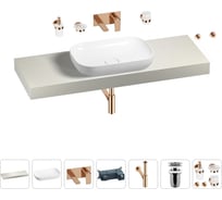 Раковина Wellsee 60 см со столешницей 140 см Croquis в наборе 9 в 1 201008264