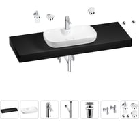 Раковина Wellsee 60 см со столешницей 140 см Croquis 2.0 201008846 в наборе 10 в 1