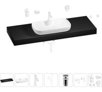 Раковина Wellsee 60 см со столешницей 140 см Croquis 2.0 201008850 в наборе 10 в 1