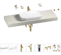 Раковина Wellsee 60 см со столешницей 140 см Croquis в наборе 10 в 1 201008258