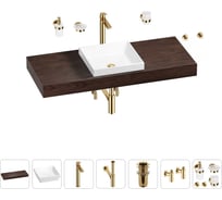 Раковина 40 см со столешницей 120 см Wellsee Doux в наборе 10 в 1 201009333