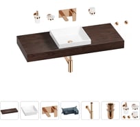 Раковина 40 см со столешницей 120 см Wellsee Doux в наборе 9 в 1 201009344