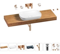 Раковина Wellsee 60 см со столешницей 140 см Croquis в наборе 9 в 1 201008304