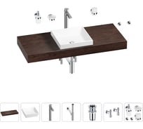 Раковина 40 см со столешницей 120 см Wellsee Doux в наборе 10 в 1 201009331