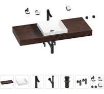 Раковина 40 см со столешницей 120 см Wellsee Doux в наборе 10 в 1 201009337