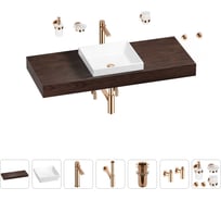 Раковина 40 см со столешницей 120 см Wellsee Doux в наборе 10 в 1 201009339