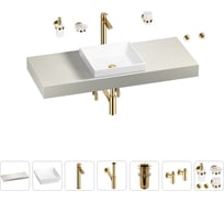 Раковина 40 см со столешницей 120 см Wellsee Doux в наборе 10 в 1 201009273