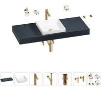 Раковина 40 см со столешницей 120 см Wellsee Doux в наборе 10 в 1 201009298