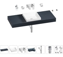 Раковина 40 см со столешницей 120 см Wellsee Doux в наборе 9 в 1 201009301