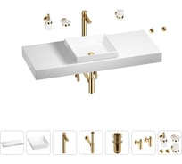 Раковина 40 см со столешницей 120 см Wellsee Doux в наборе 10 в 1 201009353