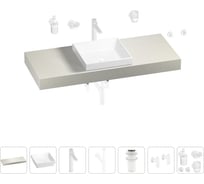 Раковина 40 см со столешницей 120 см Wellsee Doux в наборе 10 в 1 201009280