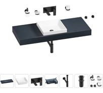 Раковина 40 см со столешницей 120 см Wellsee Doux в наборе 9 в 1 201009302