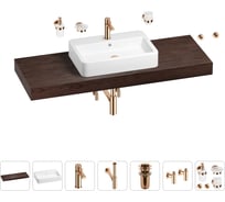 Раковина Wellsee 60 см со столешницей 140 смHalcyonв наборе 10 в 1 201012129