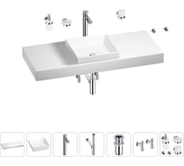 Раковина 40 см со столешницей 120 см Wellsee Doux в наборе 10 в 1 201009351