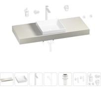 Раковина 40 см со столешницей 120 см Wellsee Doux в наборе 10 в 1 201009275