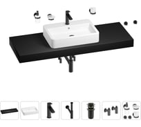 Раковина Wellsee 60 см со столешницей 140 см Halcyon 201012142 в наборе 10 в 1