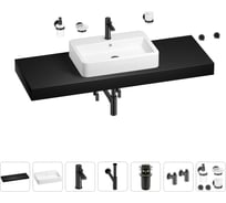 Раковина Wellsee 60 см со столешницей 140 см Halcyon 201012147 в наборе 10 в 1