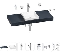 Раковина 40 см со столешницей 120 см Wellsee Doux в наборе 10 в 1 201009291