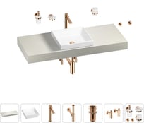 Раковина 40 см со столешницей 120 см Wellsee Doux в наборе 10 в 1 201009279