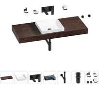 Раковина 40 см со столешницей 120 см Wellsee Doux в наборе 9 в 1 201009342