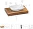 Раковина Wellsee 60 см со столешницей 80 см Cerulean 201012835 в наборе 10 в 1 1