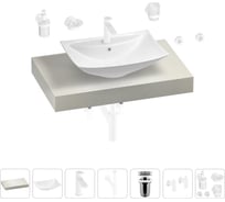 Раковина Wellsee 60 см со столешницей 80 смCeruleanв наборе 10 в 1 201012815