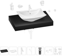 Раковина Wellsee 60 см со столешницей 80 смCeruleanв наборе 10 в 1 201012870