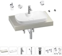 Раковина Wellsee 60 см со столешницей 80 смCroquis 2.0в наборе 10 в 1 201008611