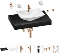 Раковина Wellsee 60 см со столешницей 80 смCeruleanв наборе 10 в 1 201012864