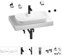 Раковина Wellsee 60 см со столешницей 80 см Croquis 2.0 201008652 в наборе 10 в 1