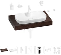 Раковина Wellsee 60 см со столешницей 80 смCroquis 2.0в наборе 10 в 1 201008650