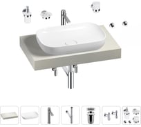 Раковина Wellsee 60 см со столешницей 80 смCroquisв наборе 10 в 1 201007896