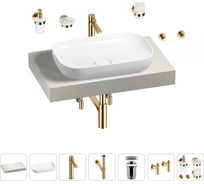 Раковина Wellsee 60 см со столешницей 80 смCroquisв наборе 10 в 1 201007898