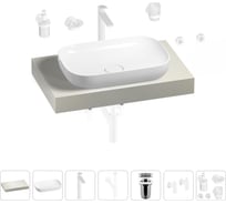 Раковина Wellsee 60 см со столешницей 80 смCroquisв наборе 10 в 1 201007895