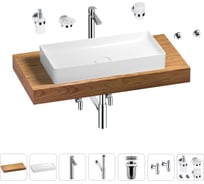 Раковина 75 см со столешницей 100 см Wellsee Pure BY Wellsee в наборе 10 в 201011591