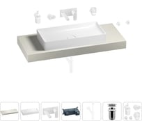Раковина Wellsee 75 см со столешницей 120 смPure BY201011685 в наборе 9 в 1 201011685