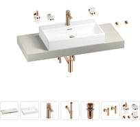 Раковина Wellsee 70 см со столешницей 120 смGraceful Proв наборе 10 в 1 201012699
