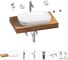 Раковина Wellsee 60 см со столешницей 80 см Croquis 201007931 в наборе 10 в 1 1