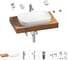 Раковина Wellsee 60 см со столешницей 80 см Croquis 201007936 в наборе 10 в 1 1