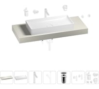Раковина Wellsee 75 см со столешницей 120 смPure BY201011680 в наборе 10 в 1 201011680