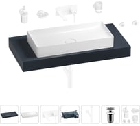 Раковина Wellsee 75 см со столешницей 100 смPure BY201011590 в наборе 9 в 1 201011590