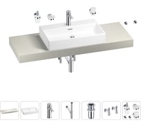 Раковина Wellsee 70 см со столешницей 140 смGraceful Proв наборе 10 в 1 201012756