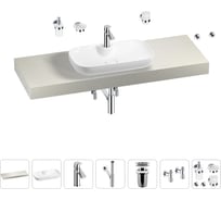 Раковина Wellsee 70 см со столешницей 140 смCroquis 2.0в наборе 10 в 1 201008971