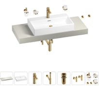 Раковина Wellsee 70 см со столешницей 120 смGraceful Proв наборе 10 в 1 201012698