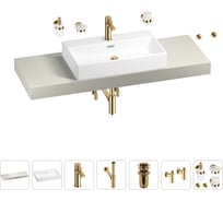 Раковина Wellsee 70 см со столешницей 140 смGraceful Proв наборе 10 в 1 201012758