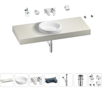 Раковина Wellsee 40 см со столешницей 120 смDouxв наборе 9 в 1 201009761